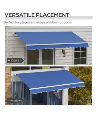 12' x 10' Retractable Awning Patio Awnings Sun Shade Shelter