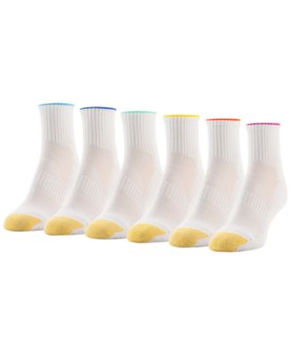 Women's Sport Half Cushion Quarter Socks, 6-Pack