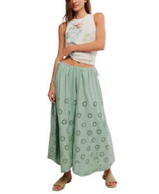 Women's Sweet Serenade Wide-Leg Cotton Pants