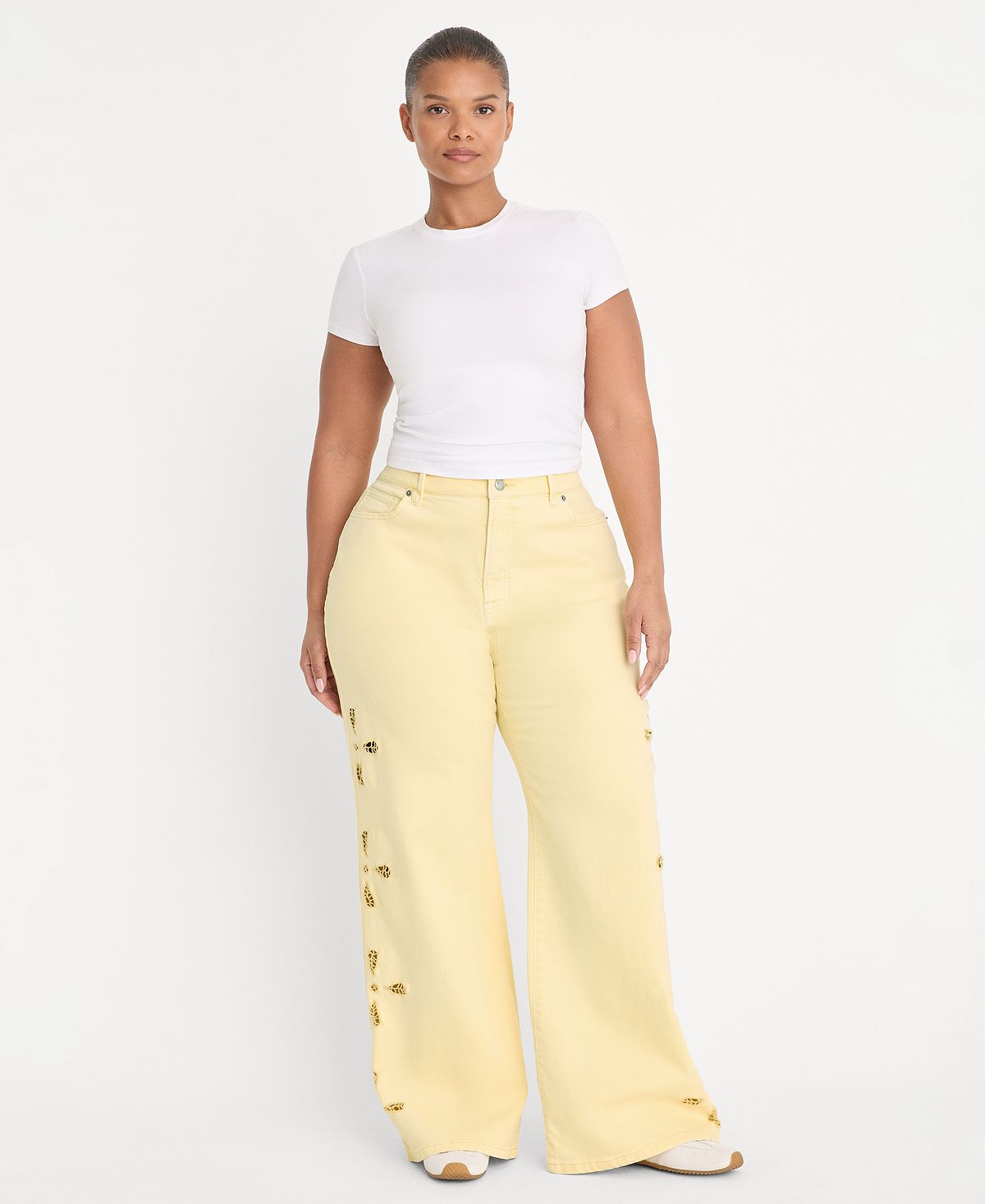 Good American Women's Wide-Leg Jeans view 8 — MAYCSS fashion products