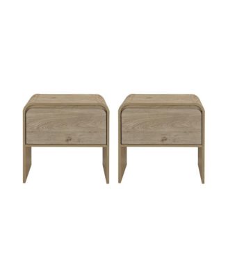 Mara 15.7 in Rectangular Wood End Table (Set of 2)