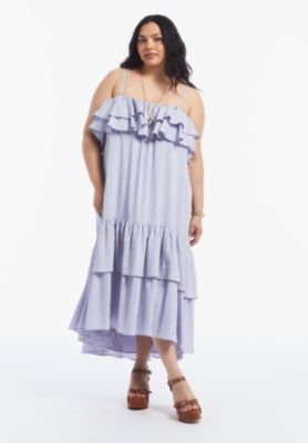 Women's June and Vie High-Low Ruffled Hem Maxi Dress