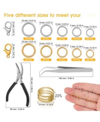 Jump Rings Jewelry Making Necklace Repair Pliers Open Ring Gold Silver