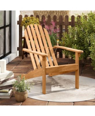 Classic Acacia Wood Adirondack Chair for Outdoor Seating