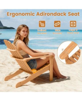 Classic Acacia Wood Adirondack Chair for Outdoor Seating