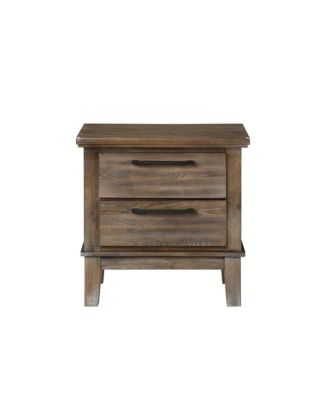 Furniture Cagney Solid Wood 2-Drawer Nightstand in Vintage