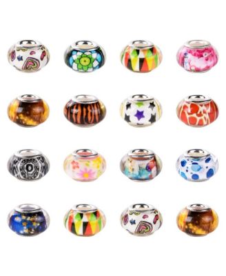 120pcs Lampwork Spacer Beads Abstract Flower DIY Jewelry Making