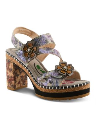 L`Artiste Women’s Escapartist Artistic Sandal with Supportive Block Heel Comfort