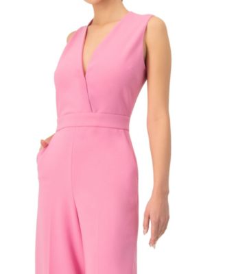 Women's V-Neck Sleeveless Wide-Leg Jumpsuit