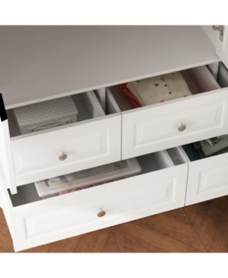 Big Wardrobe Armoires With Mirror, Drawers, Shelves.