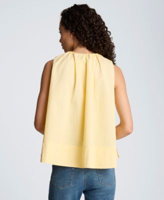 Women's Sleeveless Paperbag Neck Top