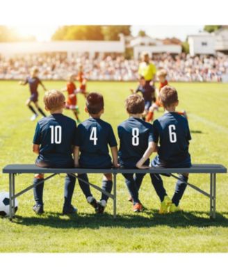 6 Feet Plastic Folding Bench Portable Seat with Handle and Lock