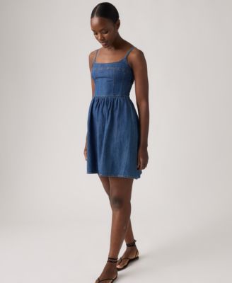 Women's Jadine Square Neck Denim Mini Dress