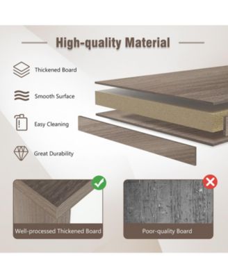 Modern Dresser Nightstand with 3 Slide-Out Drawers