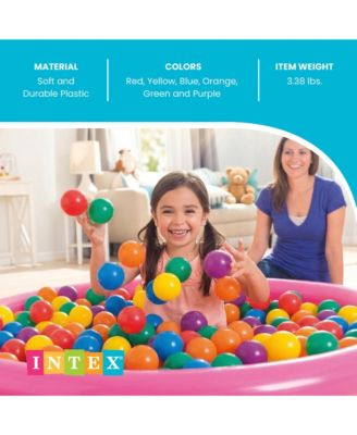 100-Pack Large Plastic Multi-Colored Fun Ballz For Ball Pits Bounce House