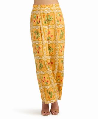 Women's Pleated Wide-Leg Pants