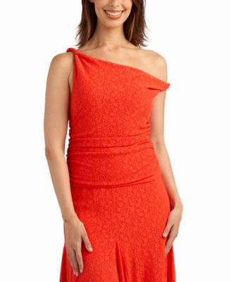 Women's Knit Lace Twist Neck Top