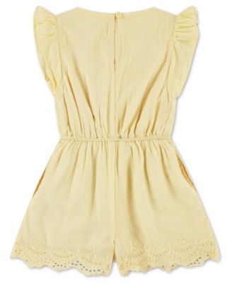 Toddler Girls' 2T-5T Flutter-Sleeve Eyelet Romper