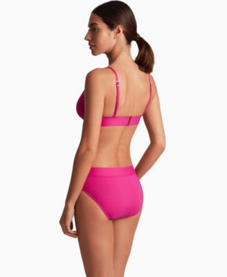  Women's Triangle V-Neck Bikini Top and Classic Band Hipster Bikini Bottoms