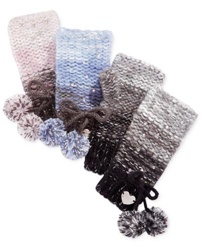 Betsey Johnson Crystal Knit Fingerless Gloves