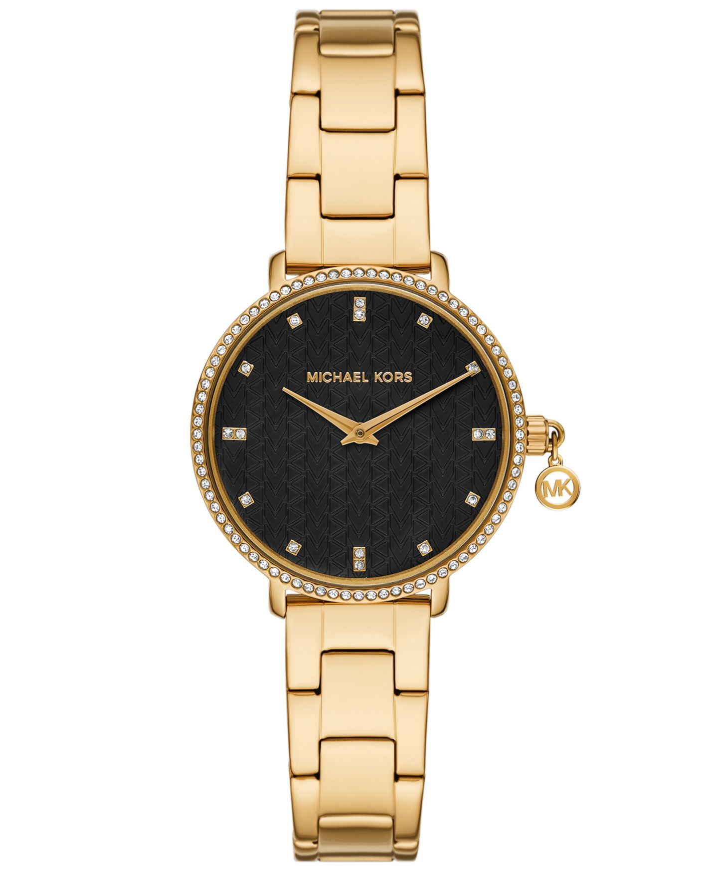Женские часы Michael Kors Pyper кварцевые с двумя стрелками, золотистая сталь, 32 мм — фото 1