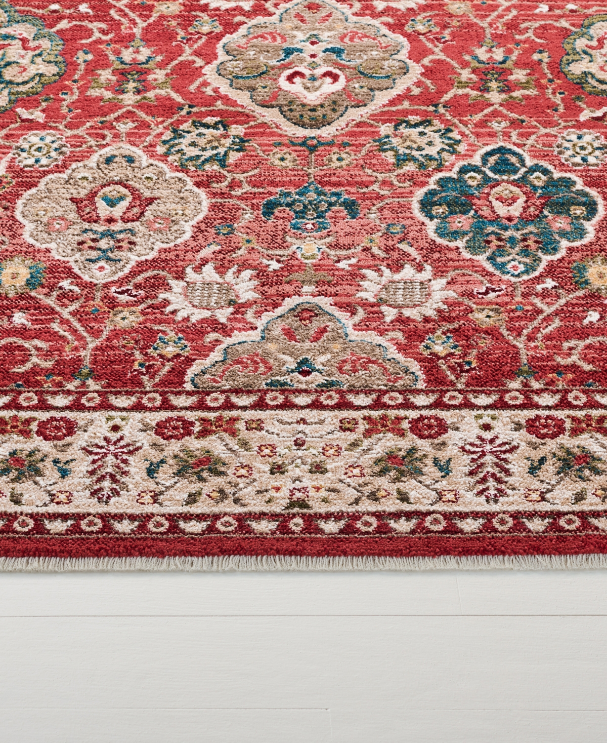Lauren Ralph Lauren Ariel LRL1255C Red and Beige 9' X 12' Area Rug