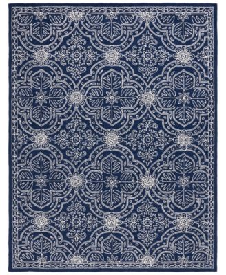 Etienne LRL6603N Navy and Ivory 9' X 12' Area Rug