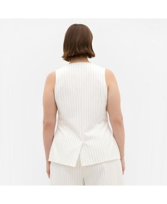 Women's Pinstripe Contrast Vest