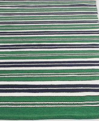 Leopold Stripe LRL2462K Green 5' X 8' Outdoor Area Rug