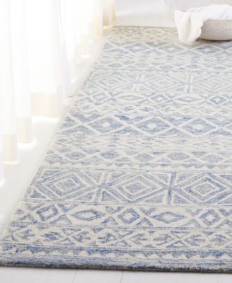 Theresa LRL6650A Ivory and Blue 2'3" X 8' Runner Area Rug