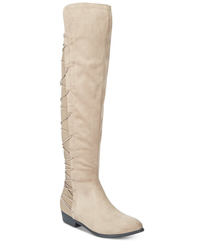 Material Girl Calyn Over-the-Knee Stretch Boots, Only at Macy's