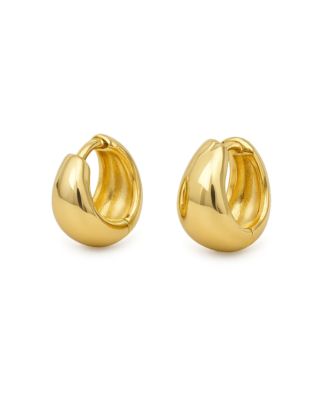 Elena Bold Dome Huggie Hoop Earrings