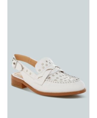 Rag and Co Womens Remykin Braided Penny Strap Loafers
