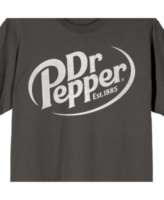 Men's White Logo Adult Charcoal Crew Neck Short Sleeve T-shirt