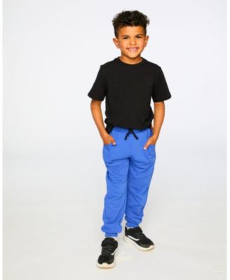 Little Boys French Terry Sweatpants with Cross Seams