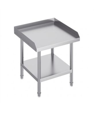 Stainless Steel Work Table 24 x 24 x 26 in Commercial Food Prep with Backsplash