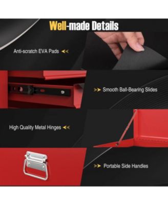 24 Inch Tool Chest Case with 6 Drawers and Top Storage for Garage Repair Shop and Warehouse