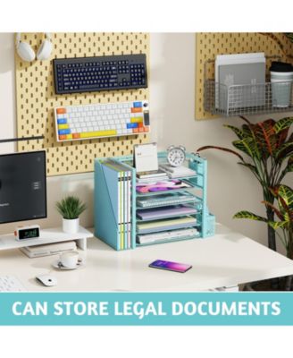 6 Tier Desk File Organizer Letter Tray Pen Holder