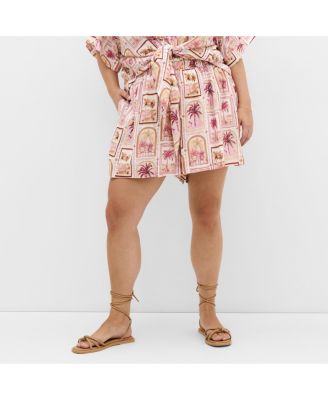 Women's Postcard Soiree Print Short