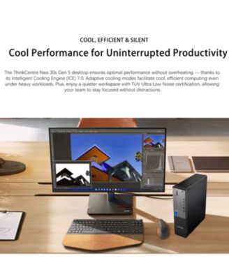 ThinkCentre Small Form Factor Business Desktop, Intel Core i7-13620H, 16GB DDR5, 512GB SSD, Wired KB and Mouse, Windows 11 Pro