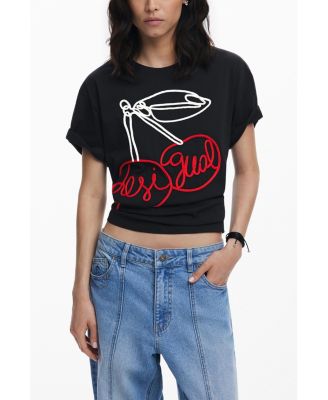 Women's Cherry embossed T-shirt