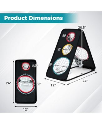 Dual-Sided Golf Chipping Net with Triple Targets, 5-Hole Training System