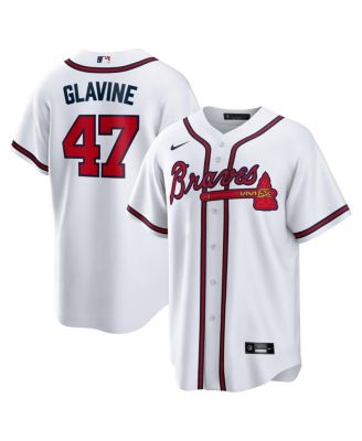 Men's Tom Glavine White Atlanta Braves Home Retired Player Replica Jersey