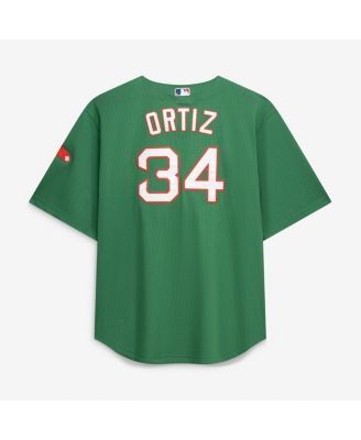 Men's David Ortiz Kelly Green Boston Red Sox Big & Tall Cooperstown Collection Mesh Batting Practice Jersey