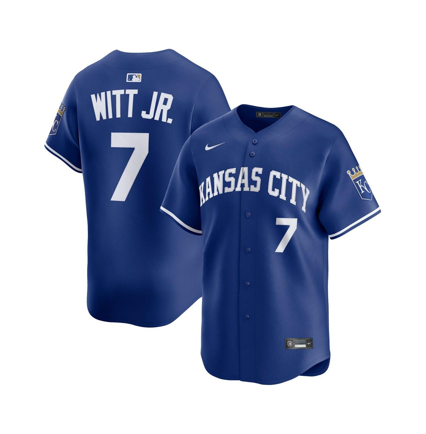 Мужской топ Nike Bobby Witt Jr. Royal Kansas City Royals Alternate 2 Limited Player Jersey — фото 1