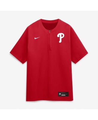 Men's Red Philadelphia Phillies Authentic Collection Dri-FIT Quarter-Zip Windshirt