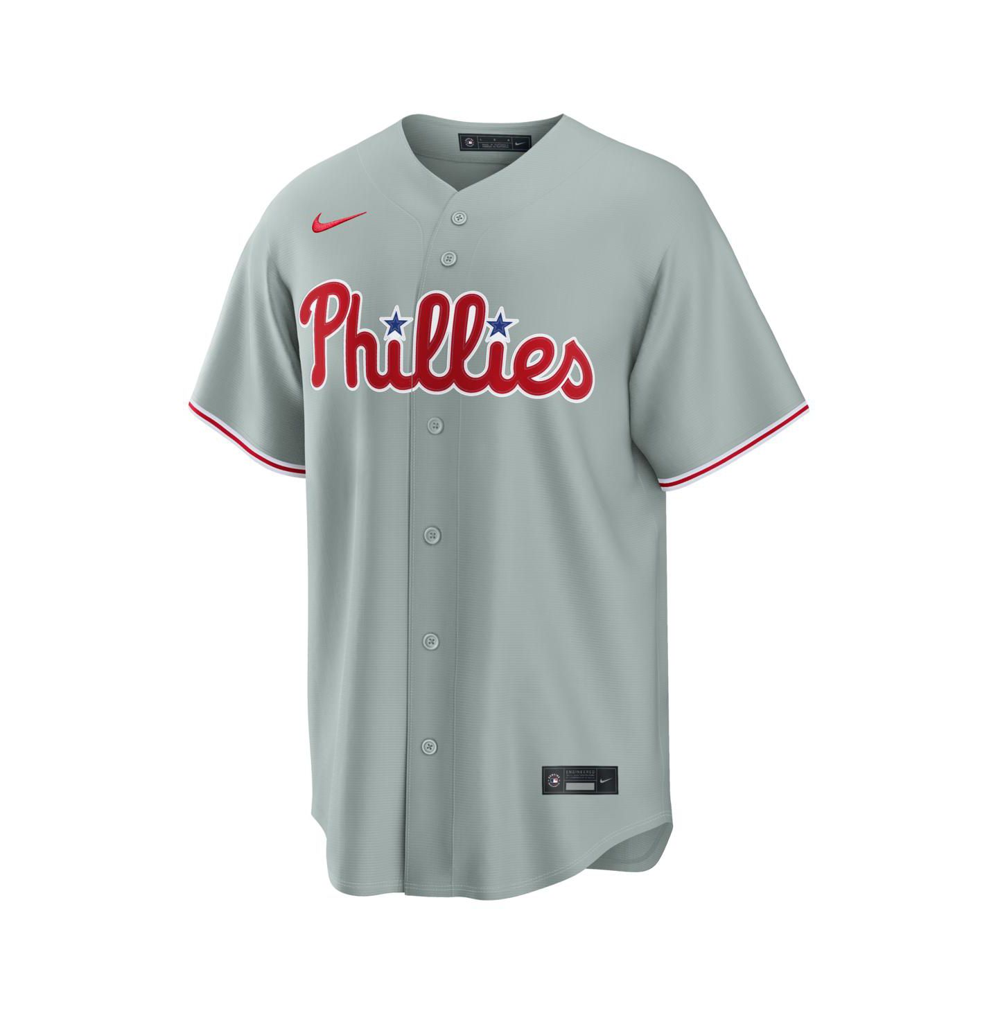 Мужской топ Nike Bryce Harper Gray Philadelphia Phillies Road Replica Jersey — фото 2