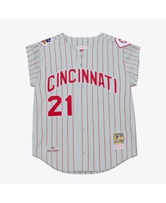 Men's Deion Sanders Gray Cincinnati Reds 1997 Authentic Jersey