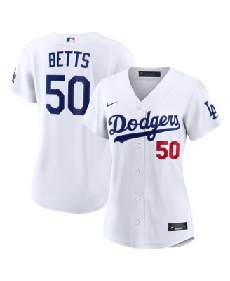Women's Mookie Betts White Los Angeles Dodgers Home Stadium Jersey