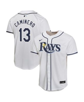 Big Boys and Girls Junior Caminero White Tampa Bay Rays Home Player Game Jersey